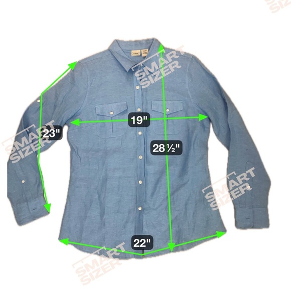 LL Bean Women Med 100% Linen Long Sleeve Casual Elegance Beachy Sustainable Boho - Picture 4 of 4